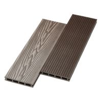 Террасная доска ДПК двусторонняя New 3D тиснение + вельвет Венге Террасная доска ДПК двусторонняя New 3D тиснение + вельвет Венге