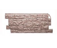Фасадные панели (цокольный сайдинг) коллекция камень дикий - Терракотовый