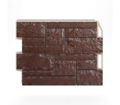 Фасадные панели (цокольный сайдинг) Бут Dunkelbraun / Темно-коричневый от производителя  Holzplast по цене 0 р