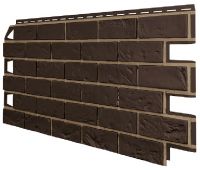 Фасадные панели (Цокольный Сайдинг) VOX Vilo Brick Тёмно-коричневый