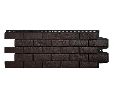 Фасадные панели Премиум состаренный кирпич Шоколадный (шов RAL 9005) от производителя  Grand Line по цене 615 р