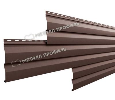 Металлический сайдинг МП СК-14х226 (ПЭ-01-8017-0.4) Коричневый шоколад от производителя  Металл Профиль по цене 498 р